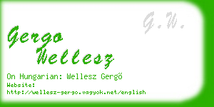 gergo wellesz business card